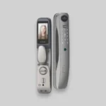 R1 Pro face recognition door lock with fingerprint scanner and touchscreen