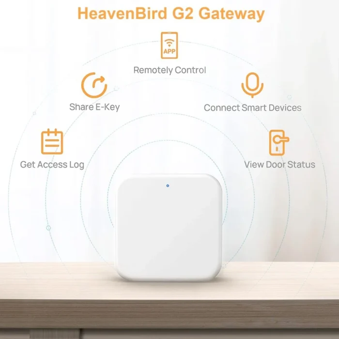 TTLock G2 Gateway for remote smart lock control with e key sharing and access logs