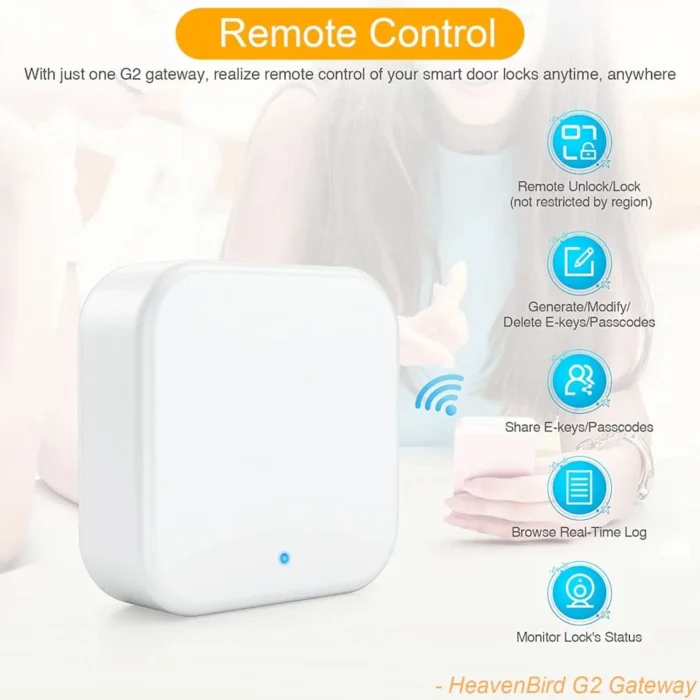 Remotely unlock and manage your smart lock using TTLock G2 Gateway and mobile app
