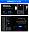 Biometric glass door smart lock with fingerprint sensor for office