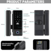 Commercial glass door smart lock with full technical breakdown