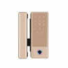 Zeki N2 smart door lock in gold for framed or sliding office glass doors