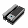 Silver Zeki N2 smart lock for office glass doors with fingerprint and keypad access