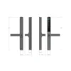 Philips 611-1HBS digital lock dimensions and smart door lock sizing