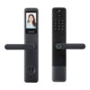 Fingerprint smart door lock with camera – Zeki X2 front and side view