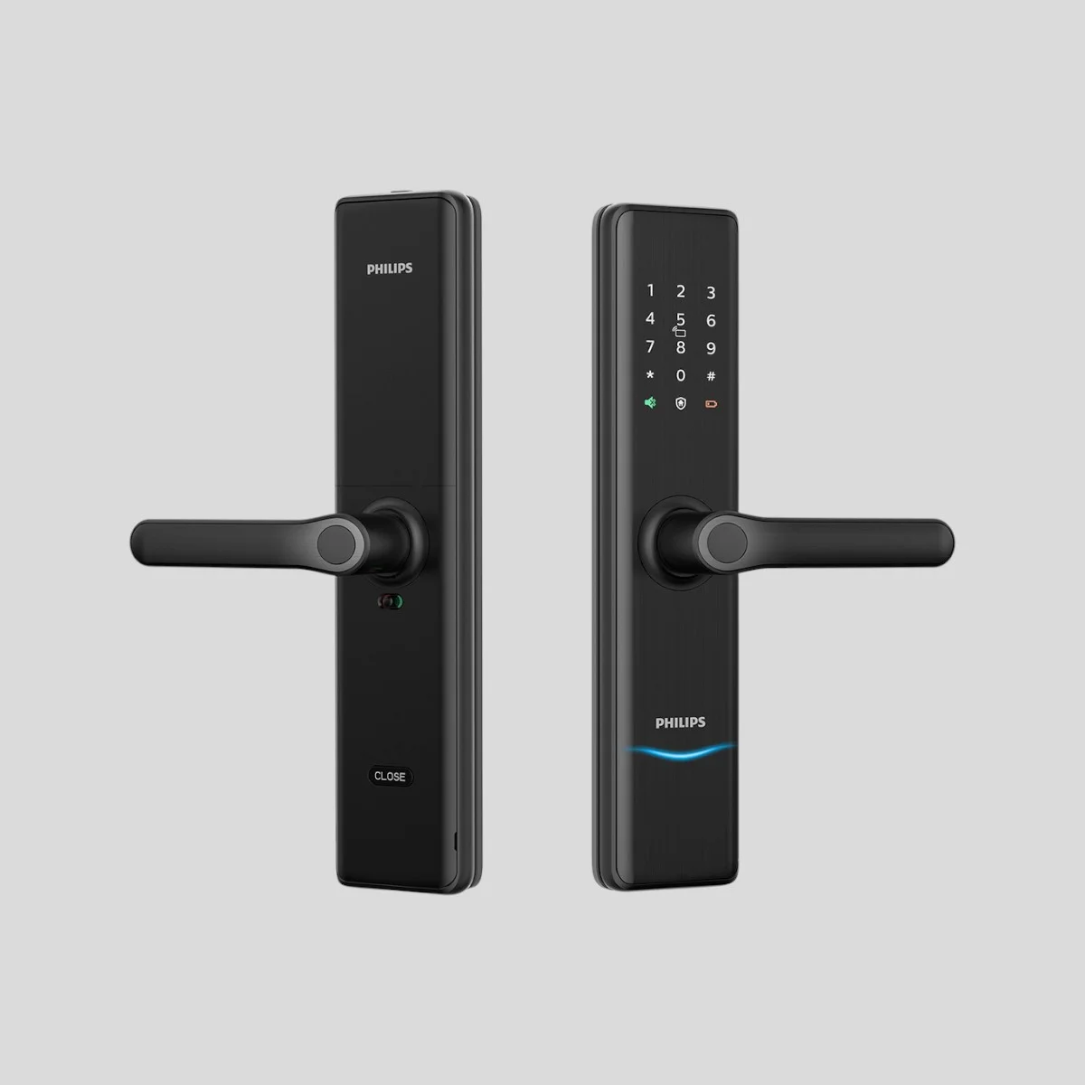 Philips DDL7300 Smart Lock front and back view