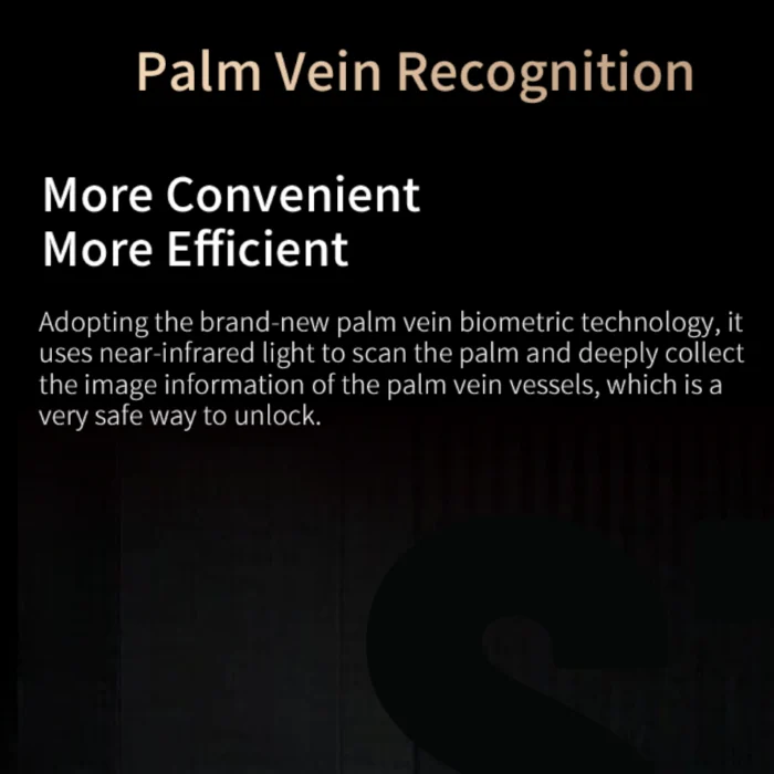 Palm vein unlocking on Zeki D30 Smart Lock using near-infrared scanning