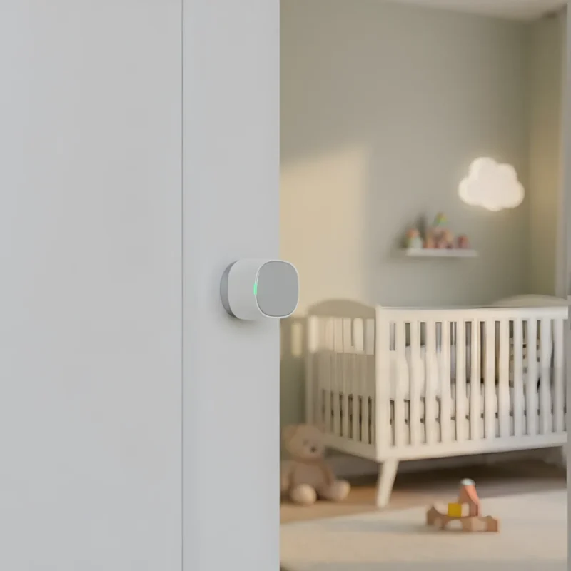 Smart lock for doors securing nursery room in UAE home