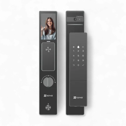 EZVIZ DL50FVS face recognition smart lock front and back view for modern homes in Dubai UAE