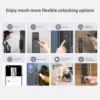 EZVIZ DL50FVS multiple unlock methods including face ID fingerprint passcode app remote unlock and Bluetooth key